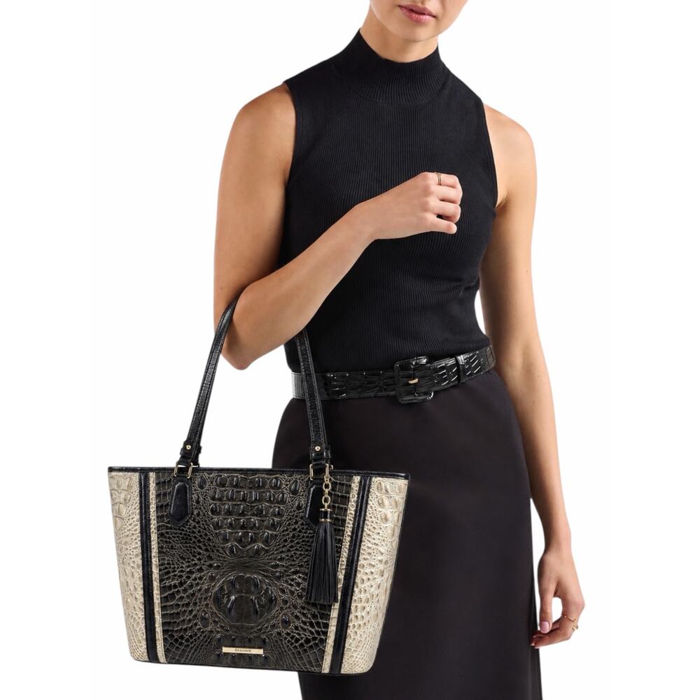 Brahmin Medium Asher Tote Bag Graphite Crestview Melbourne Shoulder Bag
